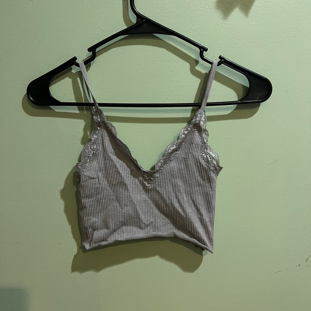 small gray cropped tank